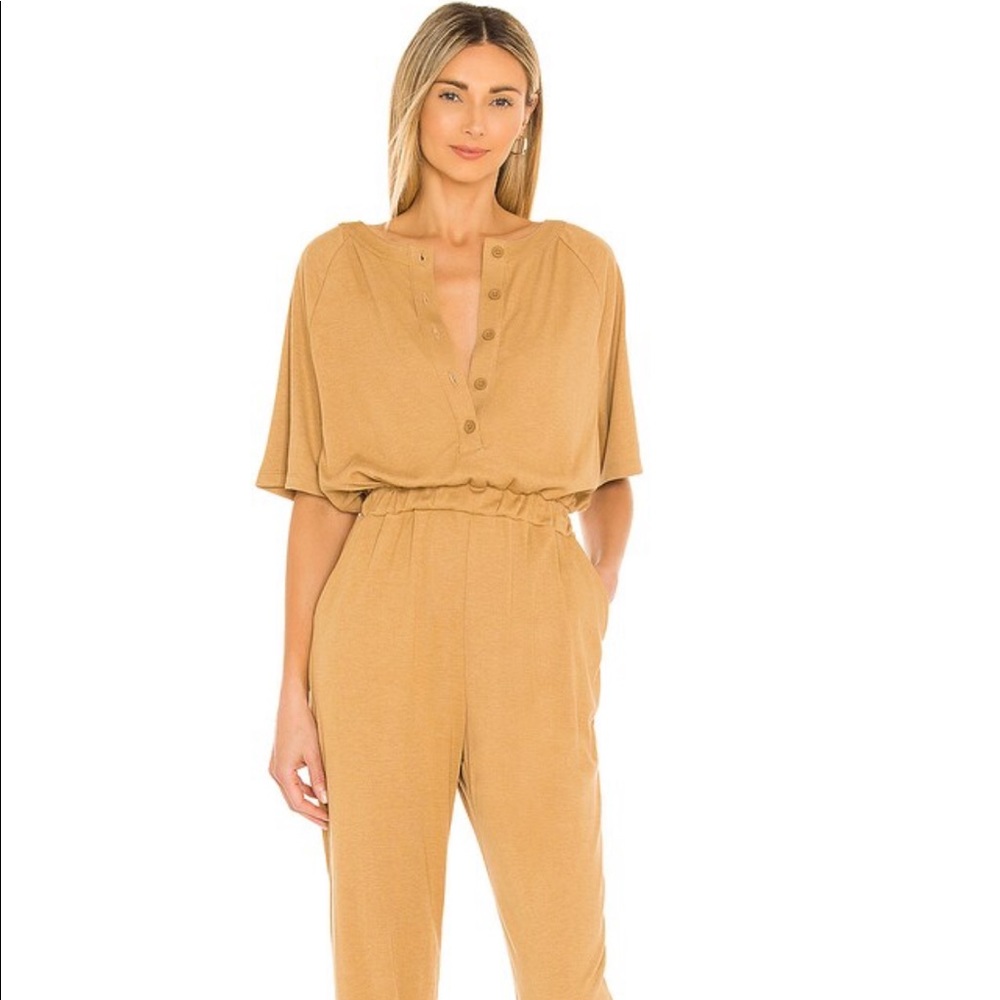 Lovers And Friends Karina Jumpsuit In Cinnamon Brown Gem